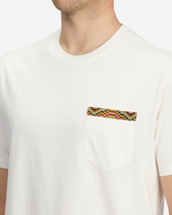 Billabong Brainwave Pocket T-Shirt Bílé | YPUOVS-641