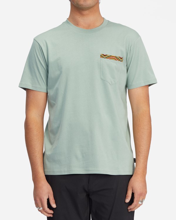 Billabong Brainwave Pocket T-Shirt Sage | ASRTMK-943