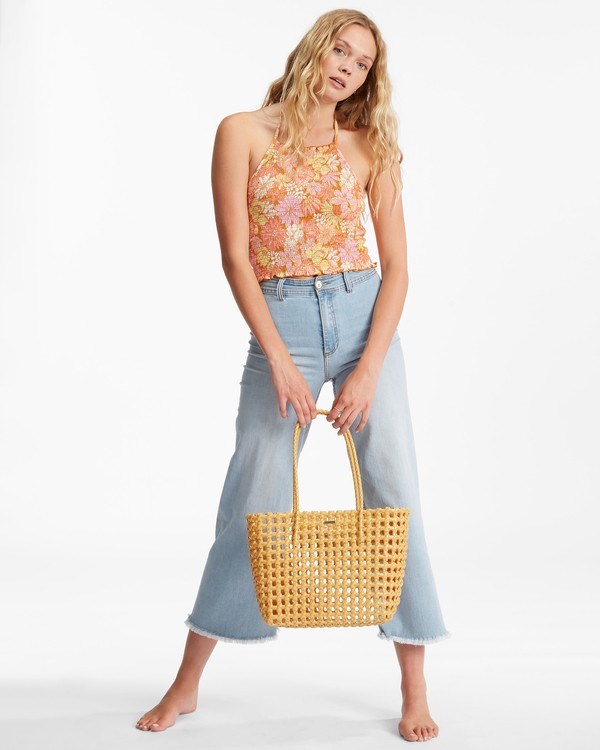 Billabong Bright Side Carry Tote Bag Golden Dream | YOWICQ-345