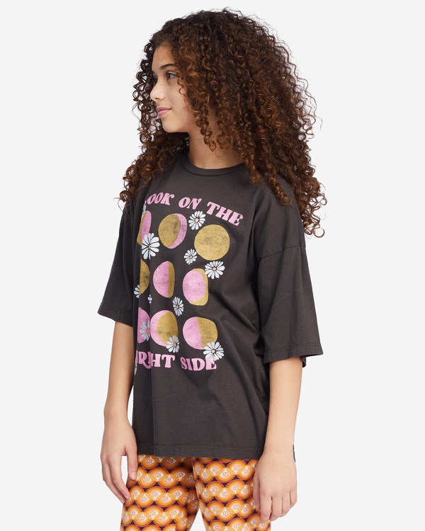Billabong Bright Side Grafická Boyfriend T-Shirt Černé | UAQXMO-869
