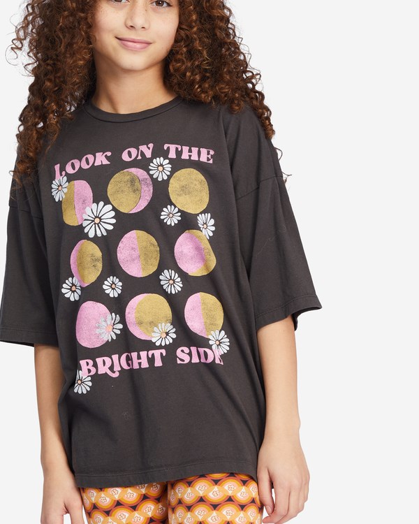 Billabong Bright Side Grafická Boyfriend T-Shirt Černé | UAQXMO-869