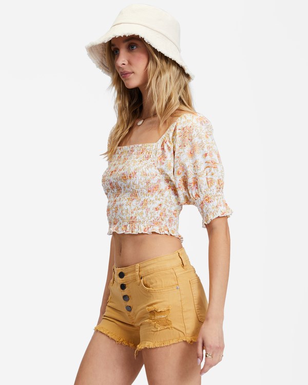 Billabong Buttoned Up Denim Shorts Zlaté | EYSVNP-876