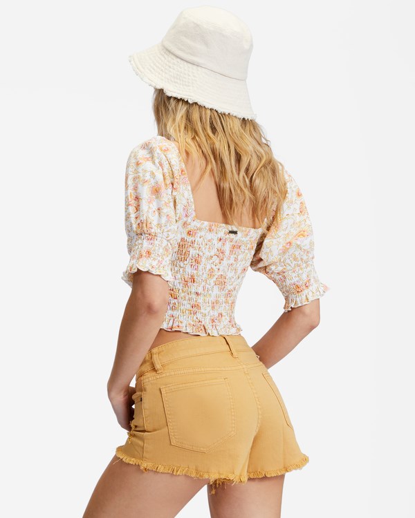 Billabong Buttoned Up Denim Shorts Zlaté | EYSVNP-876