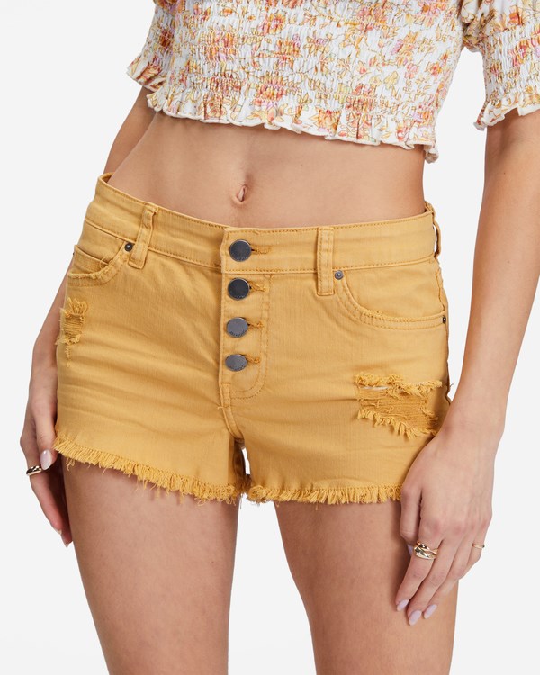 Billabong Buttoned Up Denim Shorts Zlaté | EYSVNP-876