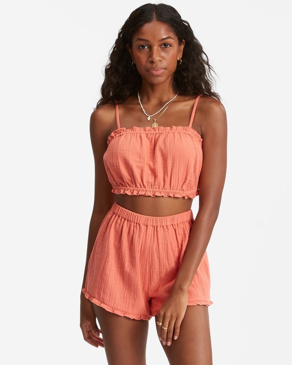 Billabong By The Beach Crop Top Růžové | IGYCQT-783