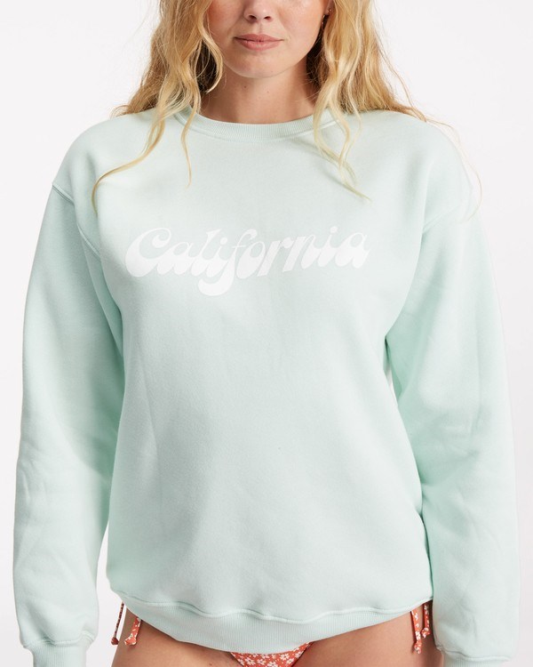 Billabong California Trip Crewneck Sweatshirt Mátově Zelená | HDKSAV-307