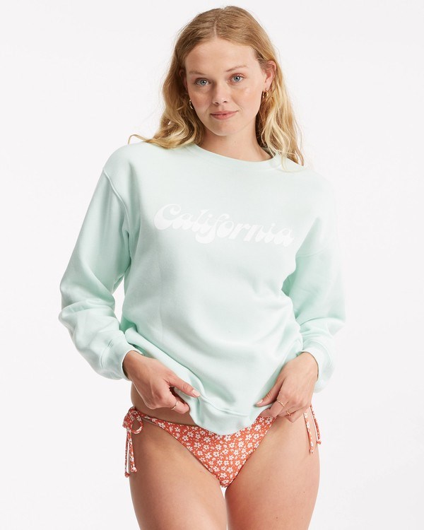 Billabong California Trip Crewneck Sweatshirt Mátově Zelená | HDKSAV-307