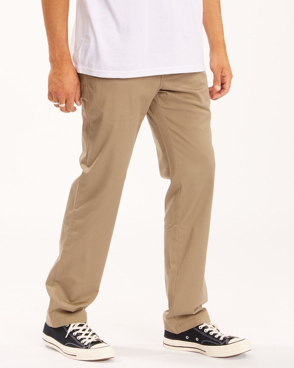 Billabong Carter Stretch Chino Pants Tmavě Hnědožlutý | HLATCK-063