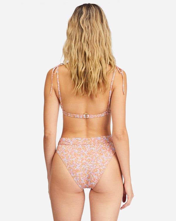 Billabong Chase The Sun Double Ruched Triangle Bikiny Top Multi | ZNEHJI-921