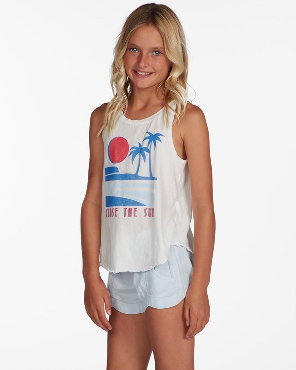 Billabong Chase The Sun Tank Top Salt Crystal | RBHODX-352