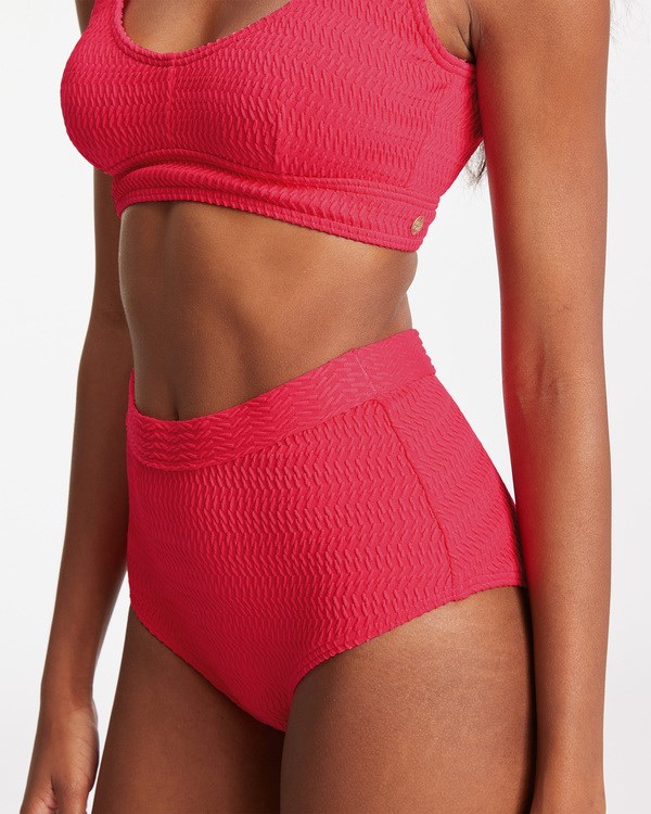 Billabong Chasing Tides High Retro Bikiny Bottoms Fuego | NGYMWJ-276