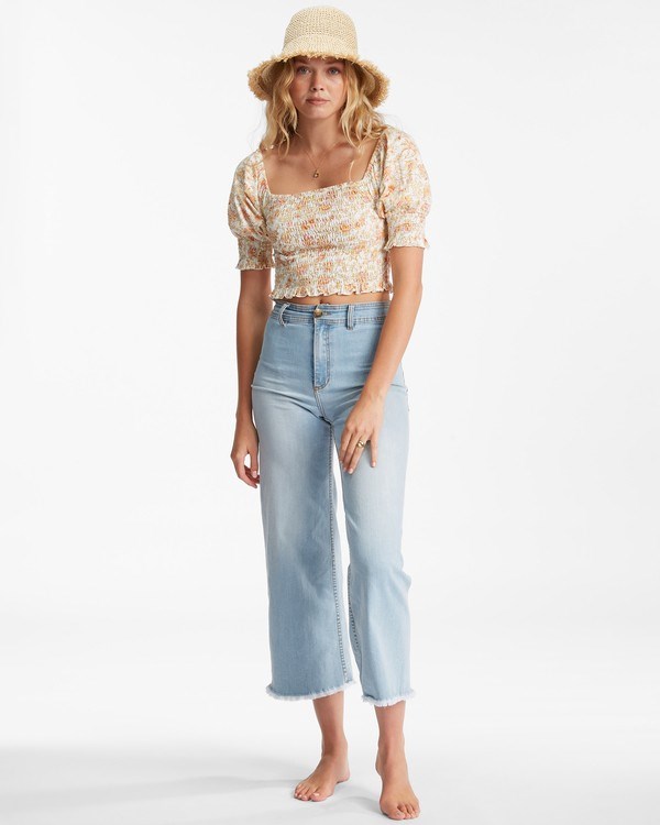 Billabong Coastal Sands Knit Top White/Multi | ERMOLB-023