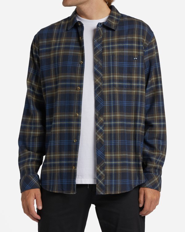 Billabong Coastline Flannel Shirt Midnight | RHQOIN-859