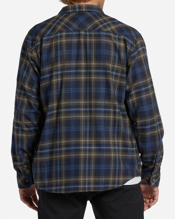 Billabong Coastline Flannel Shirt Midnight | RHQOIN-859