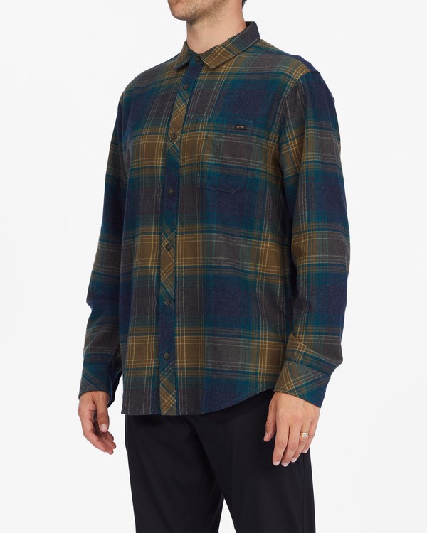 Billabong Coastline Flannel Shirt Real Teal | BSVPKX-374
