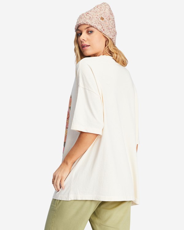 Billabong Cosmic Garden Oversized Grafická Boyfriend T-Shirt Bílé | SQRLUG-893