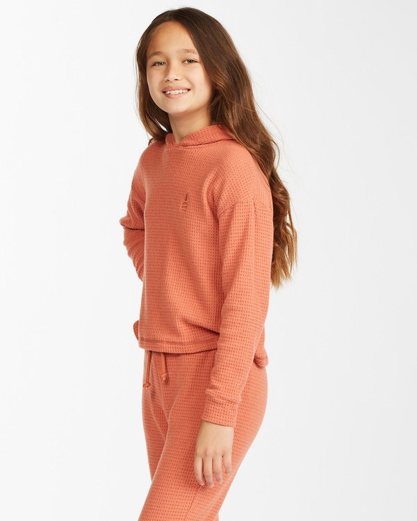 Billabong Cozy Time S Kapucí Long Sleeve Thermal Top Cider | TSDUEQ-052