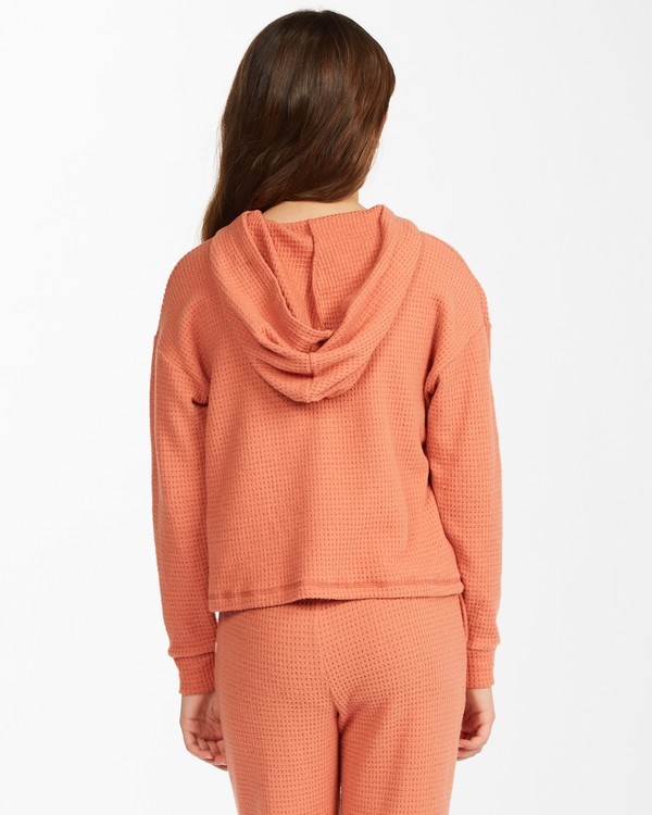 Billabong Cozy Time S Kapucí Long Sleeve Thermal Top Cider | TSDUEQ-052