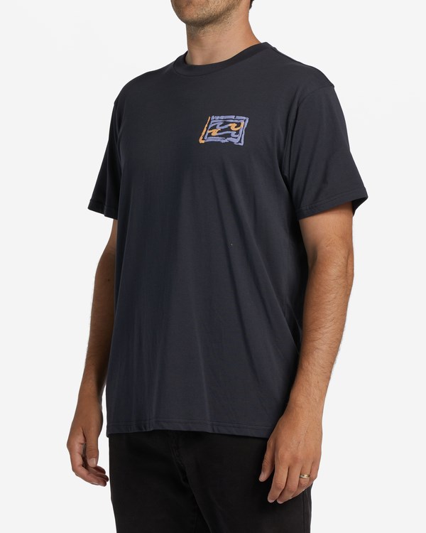 Billabong Crayon Wave Krátké Sleeve T-Shirt Černé | AELFWU-635