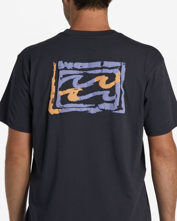 Billabong Crayon Wave Krátké Sleeve T-Shirt Černé | AELFWU-635