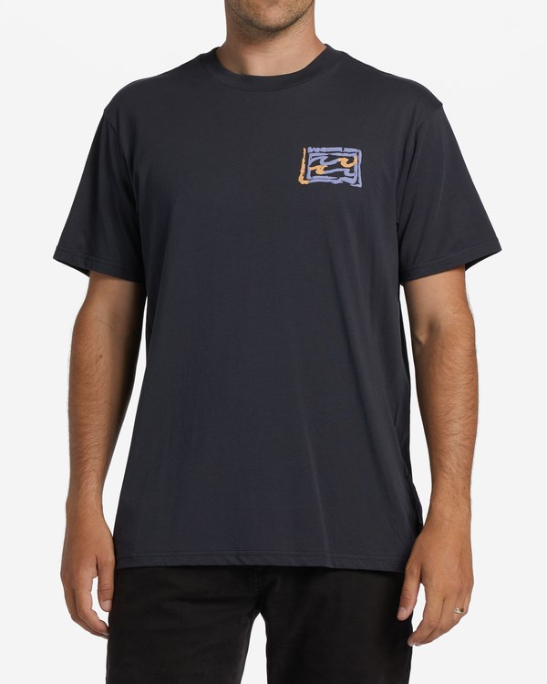 Billabong Crayon Wave Krátké Sleeve T-Shirt Černé | FLVAUN-409