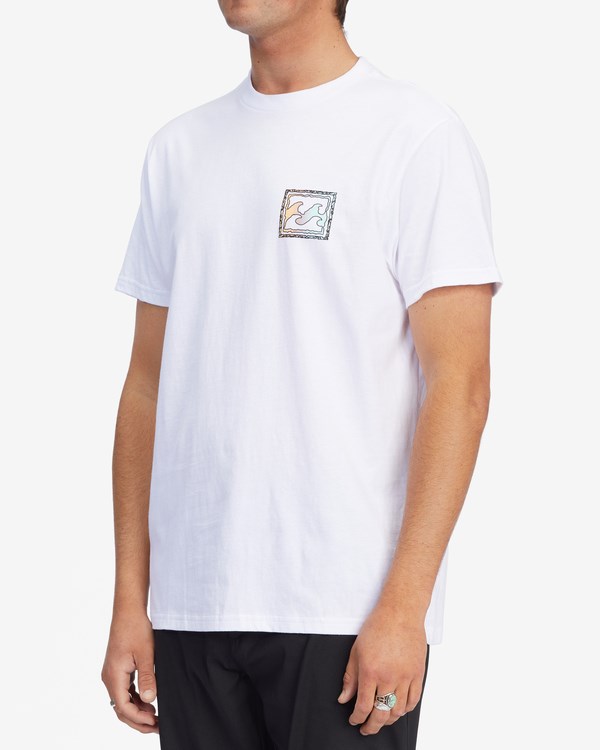 Billabong Crayon Wave Krátké Sleeve T-Shirt Bílé | OIUSMT-571