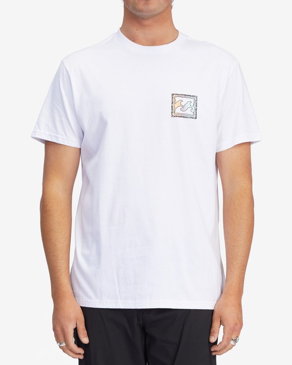 Billabong Crayon Wave Krátké Sleeve T-Shirt Bílé | OIUSMT-571