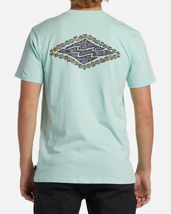 Billabong Crayon Wave Krátké Sleeve T-Shirt Mátově Zelená | QHKMZS-291