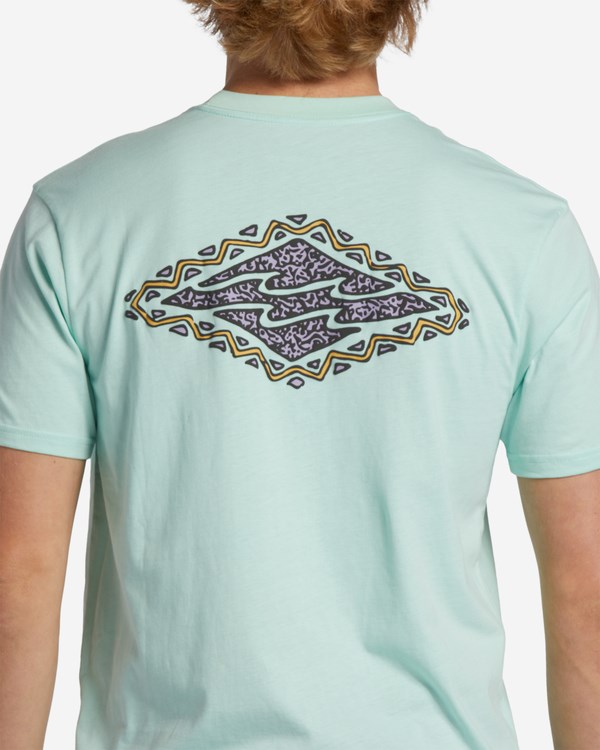 Billabong Crayon Wave Krátké Sleeve T-Shirt Mátově Zelená | QHKMZS-291