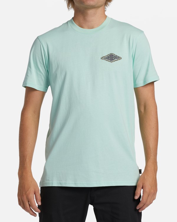 Billabong Crayon Wave Krátké Sleeve T-Shirt Mátově Zelená | QHKMZS-291