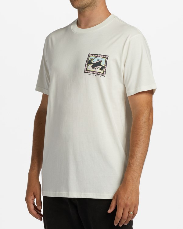 Billabong Crayon Wave Krátké Sleeve T-Shirt Bílé | TEDBRM-013