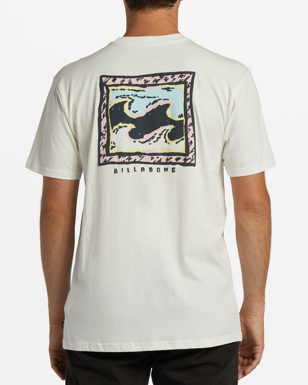 Billabong Crayon Wave Krátké Sleeve T-Shirt Bílé | TEDBRM-013