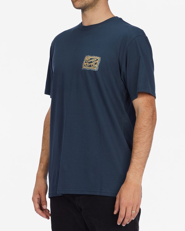 Billabong Crayon Wave Krátké Sleeve T-Shirt Tmavě Blankyt | WBOXZJ-093