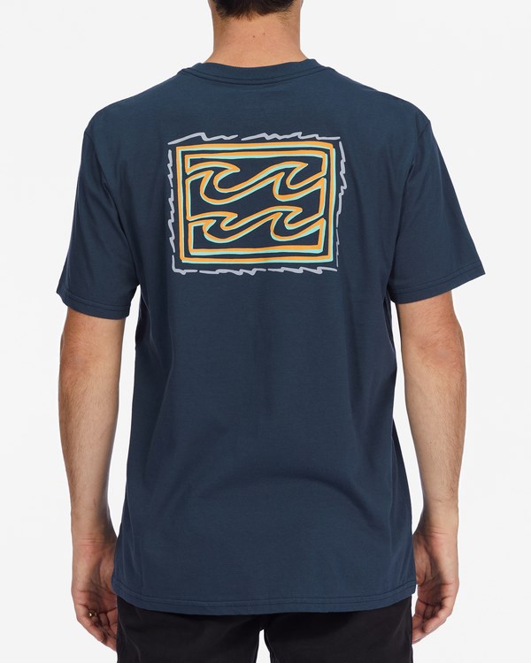 Billabong Crayon Wave Krátké Sleeve T-Shirt Tmavě Blankyt | WBOXZJ-093