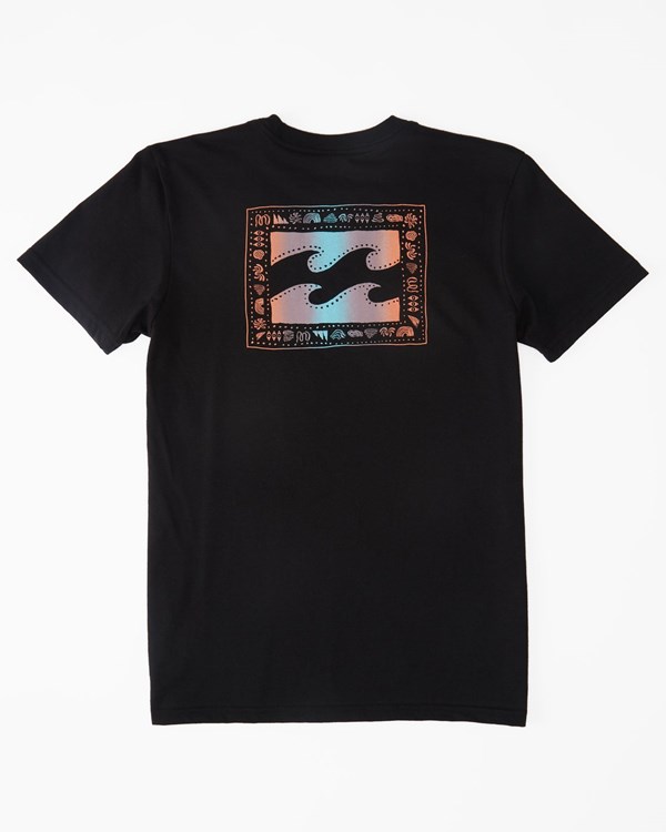 Billabong Crayon Wave Krátké Sleeve T-Shirt Černé | YLOPWS-926