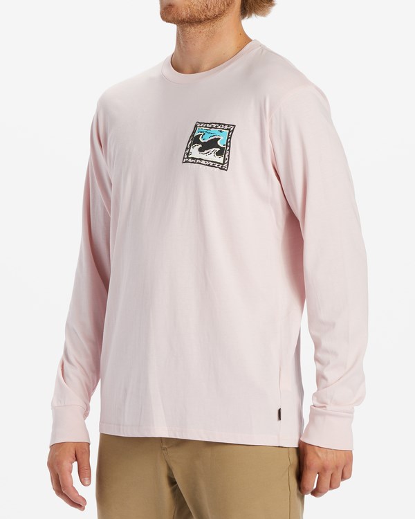 Billabong Crayon Wave Long Sleeve T-Shirt Růžové | MGBXAF-563