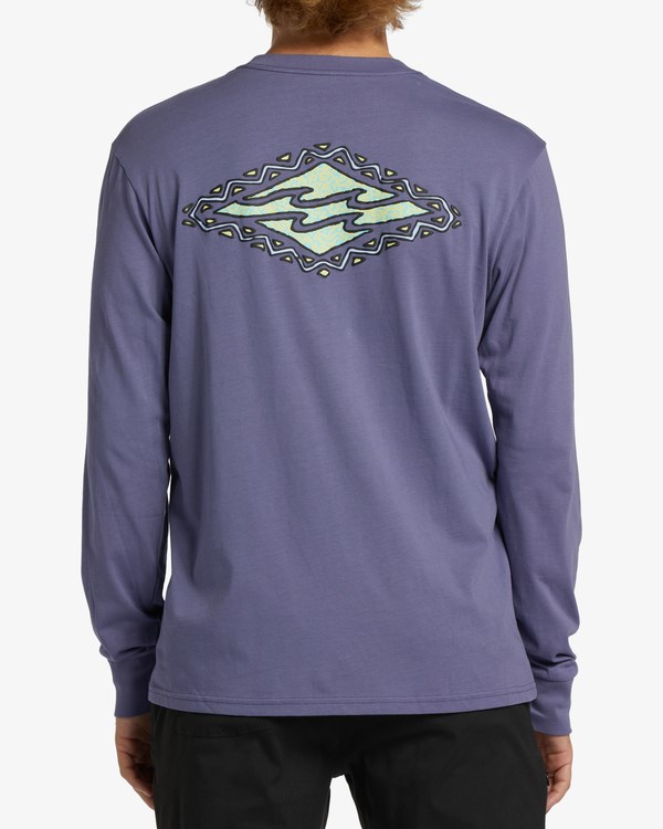 Billabong Crayon Wave Long Sleeve T-Shirt Fialové | XTJRKQ-520