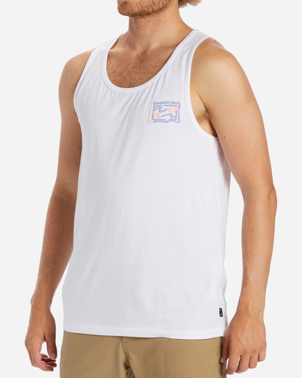 Billabong Crayon Wave Tank Top Bílé | OYHJWQ-053