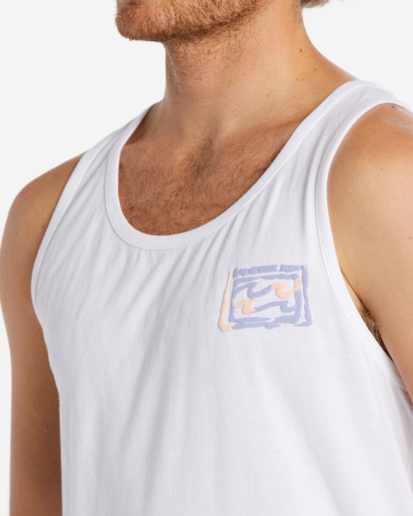 Billabong Crayon Wave Tank Top Bílé | OYHJWQ-053