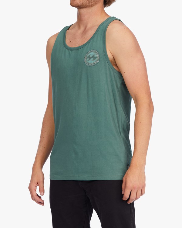 Billabong Crayon Wave Tank Top Zelene | LKDIJY-145
