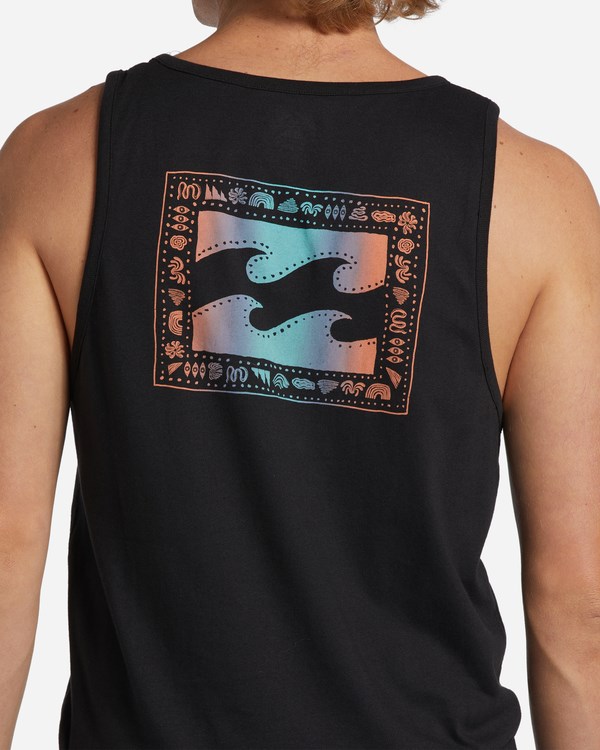 Billabong Crayon Wave Tank Top Černé | MKYWCA-385