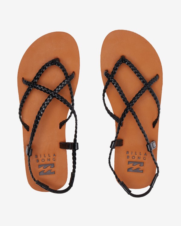 Billabong Crossing By Braided Sandals Černé | TZDUKY-240