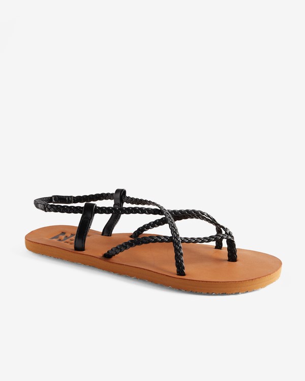 Billabong Crossing By Braided Sandals Černé | TZDUKY-240