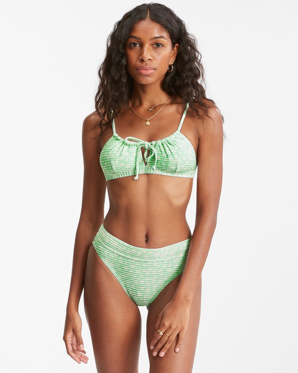 Billabong Crush On You Coco Bralette Bikiny Top Mátově Zelená | FEHBOU-160