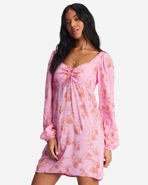 Billabong Crush On You Mini Šaty Růžové | CTAPFD-156