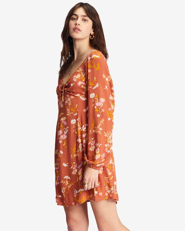 Billabong Crush On You Mini Šaty Čokolády | IYJCZF-461