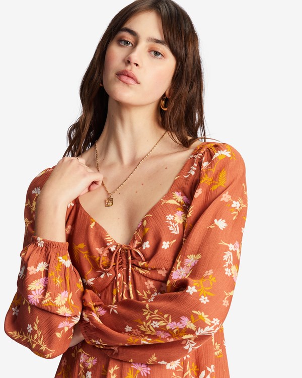 Billabong Crush On You Mini Šaty Čokolády | IYJCZF-461