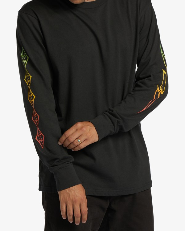 Billabong D Bah Wave Long Sleeve T-Shirt Černé | CRKNSJ-739