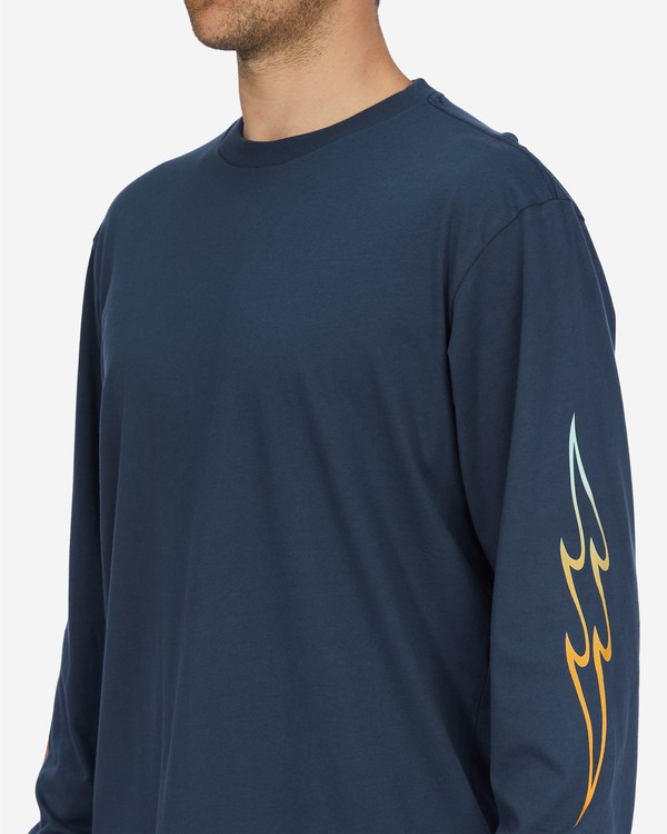 Billabong D Bah Wave Long Sleeve T-Shirt Tmavě Blankyt | JNETAQ-295