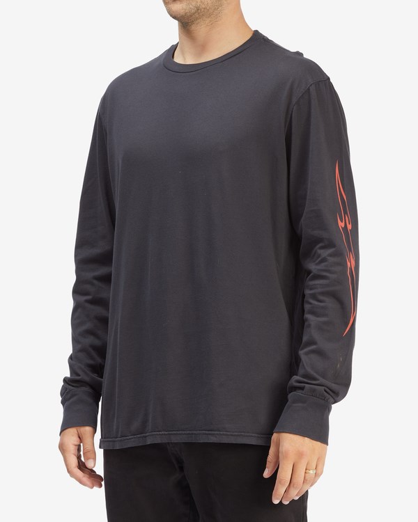 Billabong D Bah Wave Washed Long Sleeve T-Shirt Černé | GIEUTP-214
